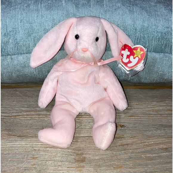 TY Beanie Baby “Origiinal” Hoppity the pink rabbit - Picture 1 of 9
